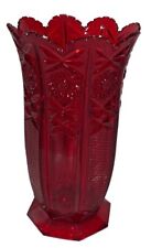 Vintage Regaline Pressed Plastic~Melamine Red Vase #265 Made In USA~MCM~7.5” picture