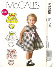 McCall's Infants' Dress,Panties Pattern M6268 Size S-L UNCUT picture