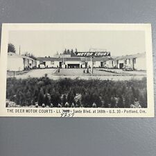 Portland,OR The Deer Motor Court Portland  Oregon Linen Postcard Vintage picture