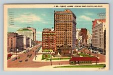 Cleveland, OH-Ohio, Public Square, Bank, c1950 Vintage Souvenir Postcard picture