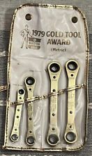 1979 Chrysler Corp Gold Tool Award Metric Ratchet Wrench Set 7m-14m picture