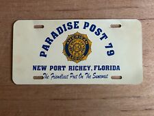 American Legion License Plate New Port Richey FL Post 79 Vintage Metal Suncoast picture