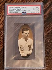 STANLEY MATHEWS 1935 Carreras Popular Personalities Oval Tobacco  PSA 6 ⚽️  Rc picture