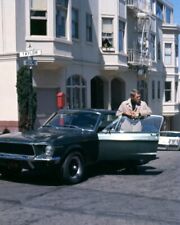 Steve McQueen Green Bullitt Mustang Car San Francisco street 8x10 Color Photo picture