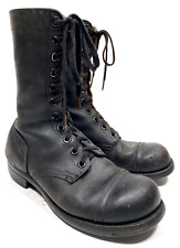 Vtg 50s US Army Korean War Jump Boots Military Leather Cap Toe Combat sz 8.5 W picture