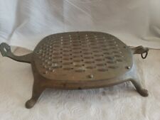 1940'S Old Brass Handcrafted Tortoise Shape Kitchenware Grater, Rich Patina 9237 picture