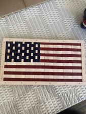 Longaberger Basket Weave Wall American Flag 15.5” X 8.5” USA picture