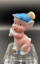 Vintage Porcelain Figurine: Hand-Painted 'Porky Pig' Playing Golf, Japan picture