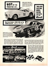 1964 REVELL MODEL RACING CAR LITS / COBRA & FERRARI GTO  ~ ORIGINAL PRINT AD picture