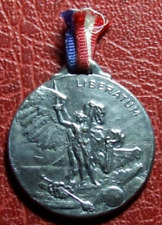 Vintage victory angel killing German eagle LIBERATUM 1919 silver medal Laurens picture