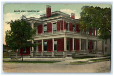 1914 Eagles Home Building Princeton Indiana IN Posted Antique Postcard picture