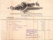 Charles Osgood Norwich CT 1913 Billhead Drugs Medicines Paints picture