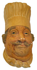 VTG Bossons 3D Chef Chalkware Head Wall Mount Figure Congleton England 1969 picture