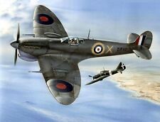 British WW2 Fighters SPITFIRE & HURRICANE  8.5 X 11 PHOTO PRINT picture