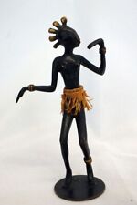 Vintage Bronze African Woman Dancer Sculpture Hagenauer Rohac Era 5 Inch picture
