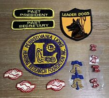 Vintage Lions Club Patch Lot - Past President Leader DOGS PENNSYLVANIA picture