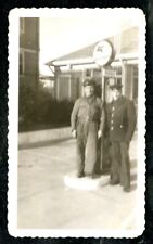Vintage Photo SOCONY GAS STATION ATTENDANT MOBIL GAS PUMP CRANSTON RI c1940 02 picture