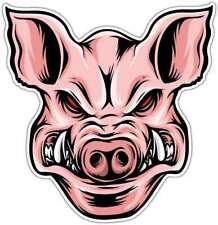 Pig Angry Face Hog Boar Farm Animal Car Bumper Window Sticker Decal 22