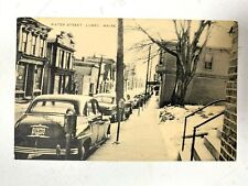 Vintage Postcard Water Street, Lubec Maine, Street View Local Business Buildings picture