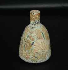 Ancient Roman Glass Bottle Decorated with Engraved Motifs Ca. 1st-2nd Century AD picture