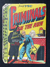 Criminals on the Run #2 (Novelty Press 1948) L.B. Cole cover Pre-code crime picture