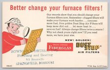 Postcard Change your Furnace Filters Advert. Bowman & Drussa, Springfield MO picture