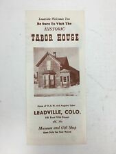 Tabor House Vintage Brochure Leadville CO Fold Out Colorado  picture