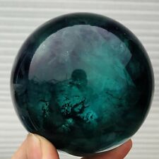 794g Natural Clear Green Rainbow Fluorite Crystal Sphere Healing Collection picture