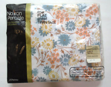 Vintage JC Penney No Iron Percale One Flat Floral Sheet Twin Bed Size NOS Sealed picture