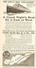 1917 Cleveland and Buffalo Transit Co C&B S S Seeandbee Steamer Steamship Ad picture
