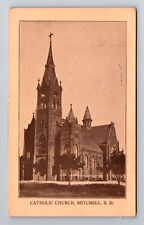 Mitchell SD-South Dakota, Catholic Church, Religion, Antique, Vintage Postcard picture