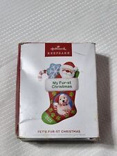 NEW Hallmark 2022 My Fur-st Christmas First Dog Cat Pet Photo Frame Ornament picture