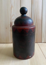 Vintage Old Wooden Container 4 X 3 Inches Made in Russia picture