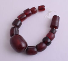 Antique genuine Cherry Amber Bakelite Faturan Beads picture