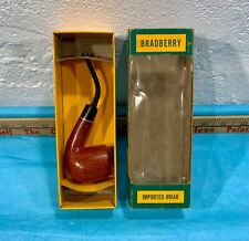 One Of A Kind Vintage 1968 Bradberry Pipe Imported Briar Italy New Old Stock picture