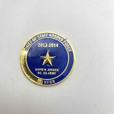 Chief Of Staff Kosovo Force Coin Blue Nato Otan More Together KFOR 2013-2014 picture