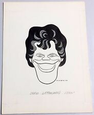 SAM NORKIN (1917-2011) Original Art Portrait of DAVID LETTERMAN Signed picture