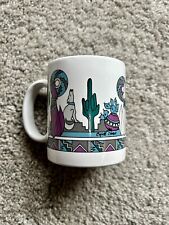 Vintage Earthtones Coffee Mug Cup 90s Coyote Chorus Desert Theme Southwest picture