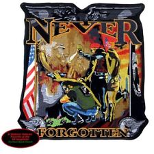 NEVER FORGOTTEN VIETNAM MEMORIAL WALL POW MIA LARGE BACK PATCH HONOR BIKER picture