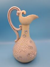 Vintage Heavy Moriage Chrysanthemum Floral Porcelain Pitcher Vase Unmarked Japan picture