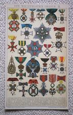 German antique chromolithograph of major world orders & decorations (sheet II) picture