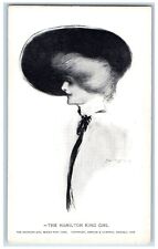 c1910's The Hamilton King Girl Big Hat Drawing Unposted Antique Postcard picture
