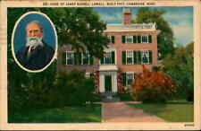 Postcard: 123:-HOME OF JAMES RUSSELL LOWELL, BUILT 1767, CAMBRIDGE, MA picture