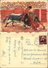 Bullfight bullfighting bullfighter bull fight vintage artist signed estocada picture