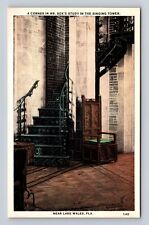Lake Wales FL-Florida A Corner In Mr. Bok's Study Singing Tower Vintage Postcard picture