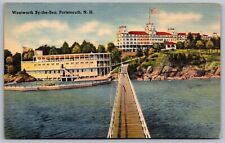 Wentworth By Sea Portsmouth NH New Hampshire Linen PC 1c WOB Note VTG picture