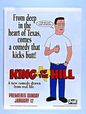KING OF THE HILL 1997 Premier First Episode Vintage Original Print Ad 8.5 x 11