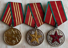 KGB USSR Medals For Impeccable Service in KGB. Full Set. 1970s 10 15 20 Years picture