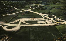 Harrisburg Pennsylvania Turnpike Morgantown Interchange aerial view ~ linen picture
