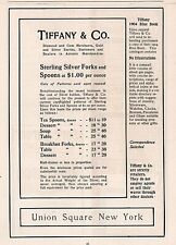 1904 d  Tiffany Co Sterling Silver Forks Spoons Per Ounce Print Ad picture